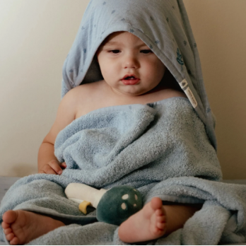 Bath Cape 100x100 - Pure Denim Blue