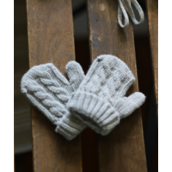Knitted gloves in merino wool - SNOWFLAKE