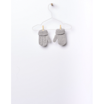 Knitted gloves in merino wool - SNOWFLAKE